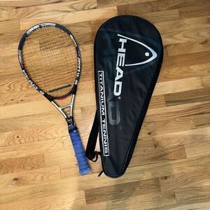 HEAD Ti.Laser Xtra Long Mid Plus Tennis‎ Racquet 4-3/8" Grip +Case